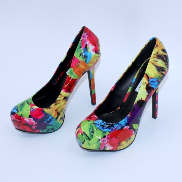 Steve Madden Nala Platform Stilettos Floral 7.5 - Picture 1 of 7
